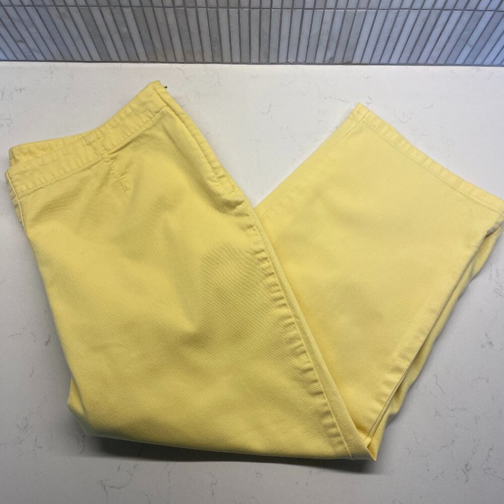 Susan Bristol Yellow Cropped Pants,‎ Size 14